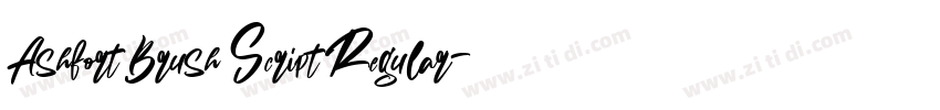 Ashfort Brush Script Regular字体转换